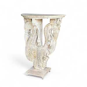 Mesa Consola Rústica de Madera Hecha a Mano con Espejo, Mueble para Sala de Estar, Decoración del Hogar o Uso en Hoteles - Product Image 1