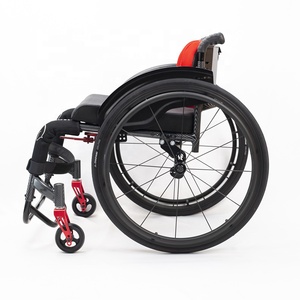 Sedia a Rotelle Sportiva Multifunzione in Lega di Alluminio Non Pieghevole, Sedia a Rotelle Manuale Portatile per Disabili, Ultra Leggera - Product Image 2