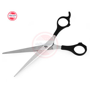 Tijeras rectas de acero inoxidable con mango de plástico y cuchilla afilada para el cuidado de perros y mascotas, Logo personalizado, calidad prémium - Product Image 1