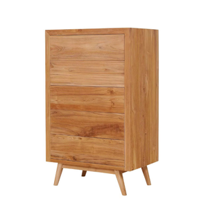 Table basse rectangulaire en teck au design minimaliste, table centrale en bois massif pour salon, style ferme - Product Image 5