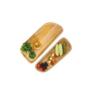 Assiette en bois d'acacia Plats et assiettes Produit unique pour la cuisine et les restaurants Offre Spéciale - Product Image 6