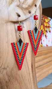 Pendientes colgantes bordados de diseñador elegante Accesorios de moda de lujo - Product Image 2