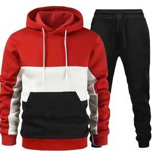 Chándal de entrenamiento de alta calidad para hombre, personalizable, 100% algodón, transpirable, de secado rápido, ligero, sólido, conjuntos de invierno - Product Image 3