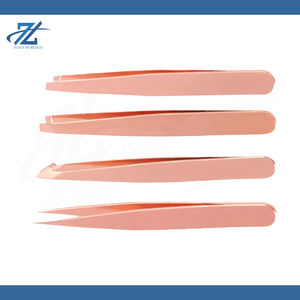 Pince à épiler pour sourcils de haute qualité, pointe inclinée, acier inoxydable, lot de 4, réutilisable, durable, Zoha Surgico, logo personnalisé - Product Image 5