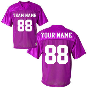 Venta al por mayor de fábrica, camisetas de fútbol americano, ropa de fútbol transpirable Popular, nombre del equipo, Logo delantero corto para verano e invierno - Product Image 3