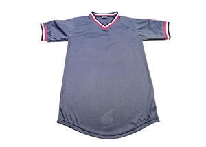 Uniforme de baseball léger à col en V, conceptions d'appliques de broderie, logo personnalisé, évacuation de l'humidité, 100% polyester, ensembles de grande taille, style - Product Image 2