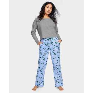 ชุดนอนผ้าฝ้าย100% สำหรับผู้หญิงสีม่วงพร้อมสายรัดเอวผ้ายืดมีกระดุมสามเม็ด - Product Image 3