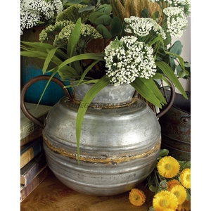 Jarrones de metal de alta calidad en lujoso Color dorado con forma de cilindro elegante y diseño moderno perfecto para arreglos elegantes - Product Image 3