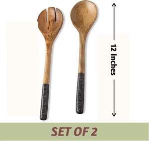Ustensiles en bois Meenakari artisanaux, cuillères en bois naturelles écologiques, spatule en bois artisanale avec motifs - Product Image 6