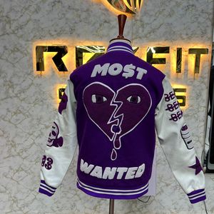 Chaqueta para hombre de lana y seda con etiqueta personalizada y precio al por mayor de alta calidad con cierre de botón cubierto chaquetas versity chaqueta Lettermen - Product Image 1