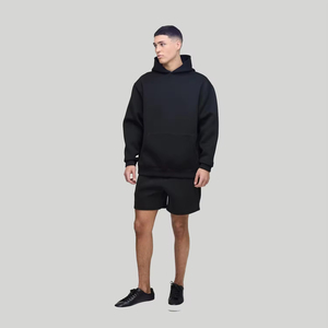 Ensemble deux pièces pour homme grande taille, sweat-shirt et short assortis, ajustables, de haute qualité, 100% coton molletonné, vente flash - Product Image 4