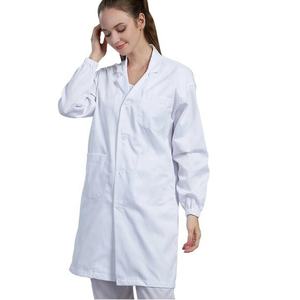 Professionnel en gros Premium hôpital médecin robe de laboratoire conception blanc hôpital uniforme médecins manteau blanc - Product Image 3