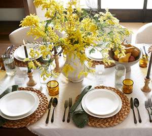 Napperon rond tissé à la main Beachcomber - Product Image 2