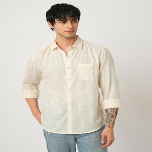 Camisas de manga larga informales personalizadas de alta calidad para hombre, moda transpirable antiarrugas para verano, venta al por mayor para adolescentes - Product Image 3