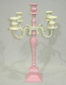 Premium New Design 5-Lite Multicolour Candelabra <b>Style</b> Decorative Metal Candle Holder for Wedding Table Centrepiece Candle Stand - Product Image 4