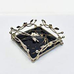 Soporte de papel de seda para Decoración de mesa de Cubiertos de Metal de forma cuadrada con calidad exclusiva, nuevo soporte de tejido de mesa con estilo único - Product Image 1