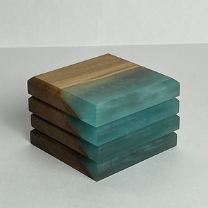 Newly Design Modern Epoxy Resin Wood <b>Coaster</b> Set Handmade Wooden <b>Drink</b> Tea <b>Coaster</b> From India With High Standard Quality - Product Image 1