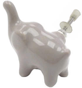 Elefante hecho a mano Animal Niños Perillas de cerámica Cajón industrial Gabinete Manija Tiradores para dormitorio Cocina para armario Dresser-CK - Product Image 2