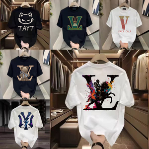 Camiseta de Algodão 100% com Estampa Personalizada, Modelo Oversized de Manga Curta para Homens e Mulheres, Casual - Product Image 1