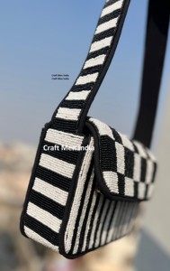 Seed Beads Embroidery Shoulder Bags Handmade Craft Purse <b>Boho</b> Style <b>Handbags</b> With Colorful Seed Beads by MD HANDICRAFTS - Product Image 2