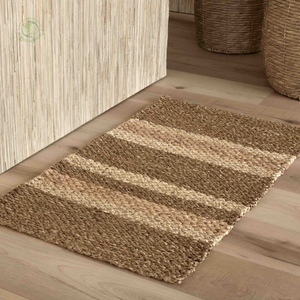 Alfombra tejida de jacinto de agua, alfombras decorativas hechas en Vietnam, material ecológico para decoración del hogar, venta al por mayor - Product Image 3