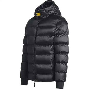 Veste matelassée imprimée OEM personnalisée pour hommes Logo personnalisé Vestes d'hiver décontractées pour hommes avec poches Veste matelassée de couleur unie - Product Image 3