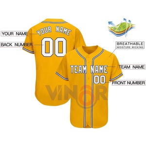 เสื้อกีฬาเบสบอลทีมออกแบบได้ตามต้องการเสื้อซอฟต์บอลผ้าโพลีเอสเตอร์พิมพ์ดิจิตอล - Product Image 5