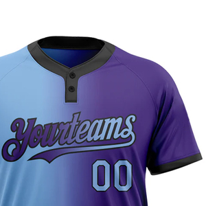 Vente en gros de maillots de baseball sur mesure, couleurs vierges personnalisées avec logo et col en V à séchage rapide pour adultes - Product Image 3