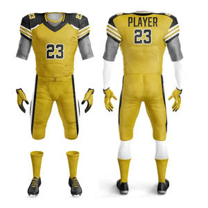 Venta caliente de impresión de logotipo personalizado de peso ligero Venta caliente de material de poliéster ropa deportiva uniforme de fútbol americano - Product Image 2