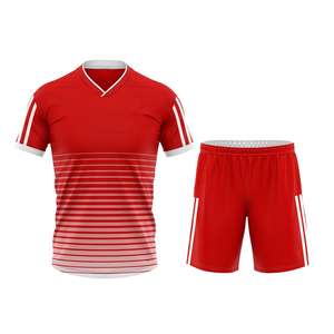 Diseño personalizado kits de fútbol de alta calidad kits de entrenamiento de fútbol poliéster sublimado logotipo personalizado rojo y blanco uniformes de fútbol - Product Image 4