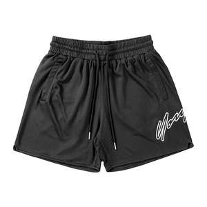 Wholesale Custom Breathable Mesh Beach <b>Shorts</b> Elastic Mid Waist Knitted Weaving Hot Pattern High Street Casual Baggy <b>Shorts</b> - Product Image 6