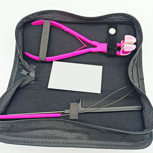 Kit de herramientas de rebordear y extensión de cabello personalizable profesional, alicates atados a mano, aguja de acero inoxidable, OEM/ODM - Product Image 4