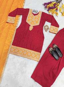 Hermoso Top Con Bordado trabajo Patiyal pent nd Duppata Por Mayorista Fabzone - Product Image 5