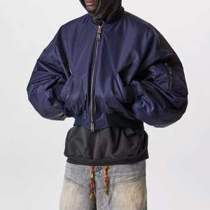 Blouson bomber avec coque imperméable de qualité supérieure, doublure matelassée douce et bordure en tricot côtelé pour un style élégant au quotidien - Product Image 3