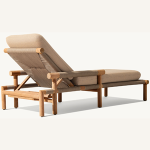 เตียงอาบแดดพับได้ ลดราคาพิเศษ ผลิตจากไม้สักคุณภาพดี ดีไซน์ทันสมัย สำหรับหนึ่งท่าน - Product Image 4