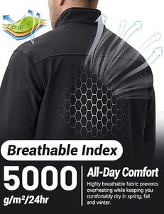 Vestes softshell pour hommes de haute qualité, imperméables, respirantes, coupe-vent, écologiques, à capuche, pour le travail en hiver, style urbain, service OEM - Product Image 2