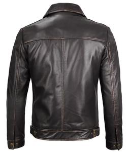Veste en cuir pour homme, style décontracté moderne, fabrication de vêtements en cuir véritable, vente en gros - Product Image 4