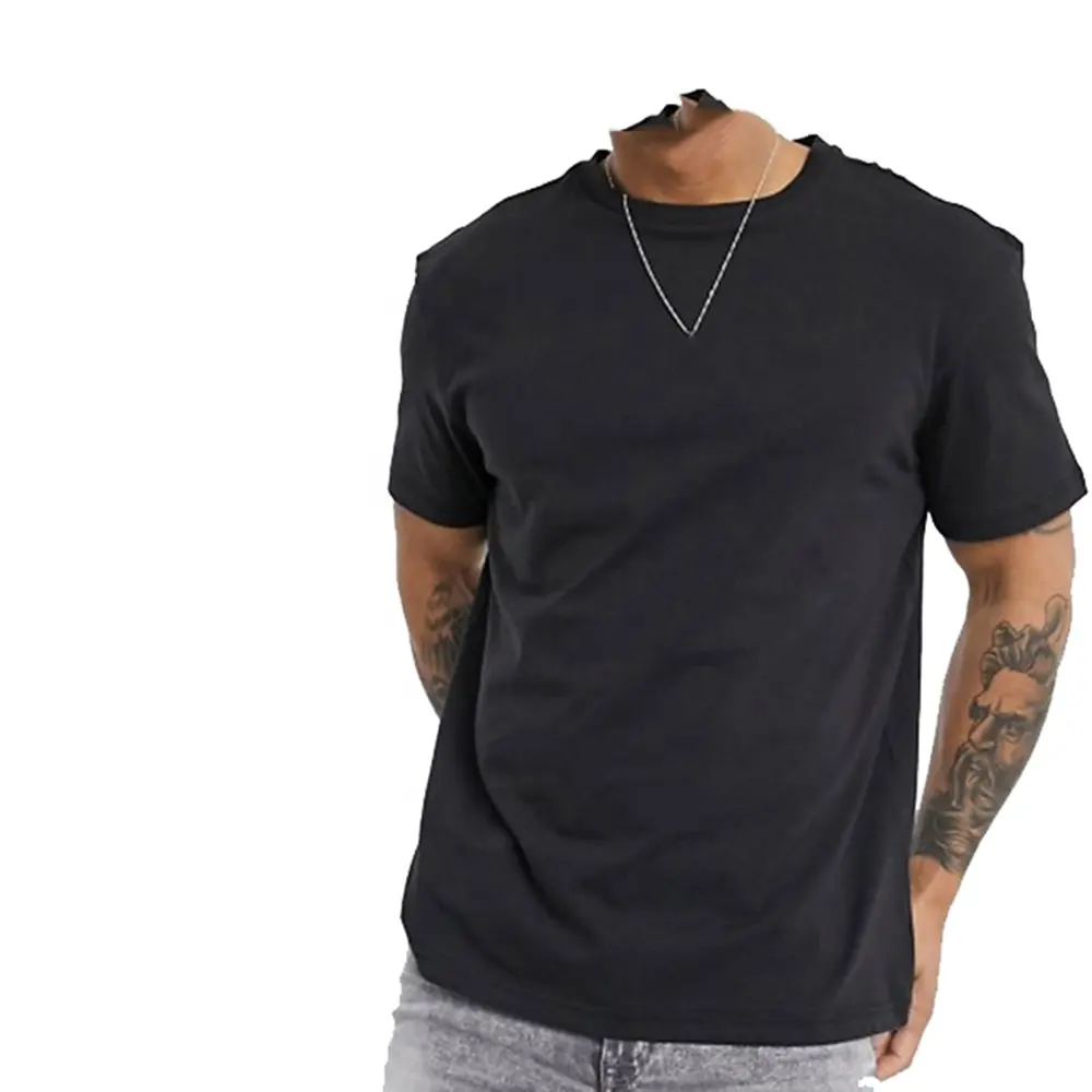 Ropa con logotipo personalizado para hombre, Camiseta 100% de algodón en blanco, camiseta de gran tamaño con logotipo impreso, camiseta bordada personalizada, venta al por mayor