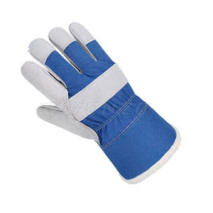 Gants de travail en cuir de vachette jaune, vente en gros d'usine, paume entière, pour hommes et femmes, gants de sécurité pour la construction, protection UV, sport - Product Image 5