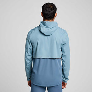 Veste coupe-vent en toile imprimée sur mesure pour hommes, imperméable, respirante, à capuche, style streetwear - Product Image 2