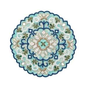 <b>Rounded</b> Beaded coaster Beaded Placemat/<b>table</b> coaster from India for sale in bulk wholesale <b>mats</b> & pads by CRAFTS GALORE - Product Image 4