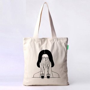 Custom Printed Logo Reusable Plain <b>White</b> Cotton Canvas <b>Tote</b> <b>Bag</b> Drawstring Sealing Handle for Jewelry Packaging Recyclable - Product Image 6