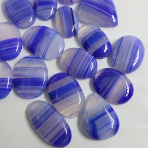 Ágata con bandas azules naturales 100% Ágata con bandas azules naturales Piedra preciosa suelta Piedra de cristal Accesorio al por mayor Suministro a granel Ágata - Product Image 5