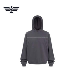 Sudadera con Capucha Gris Extra Grande para Hombre |   Mezcla de Felpa 100% Algodón |   Impresión por Transferencia Térmica |   Bolsillo Transpirable |   Ropa Urbana en Blanco - Product Image 5