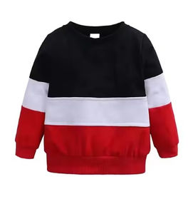 Vente en gros de vêtements d'hiver personnalisés pour bébés enfants, pulls chauds à manches longues et col en O de couleur unie, sweats en coton pour enfants, joggers, pantalons de survêtement - Product Image 6