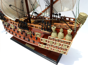 Modèle de bateau de la mer, grand modèle en bois, artisanat tibétain, - Product Image 6