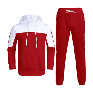 Custom Designed Casual Solid Pullover Sportswear Men Polyester/Cotton Heavy Weight 360g Winter Activewear-Contrast Block Color - Product Image 1