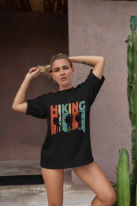 Camiseta Oversize de Color Liso con Estampado para Senderismo, Venta al por Mayor 2026, para Mujer, Alta Calidad, 240 g/m², 100% Algodón, Secado Rápido, Transpirable - Product Image 6
