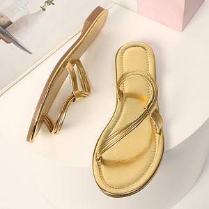 Sandalias Planas de Playa con Pedrería para Mujer, Calzado Cómodo y a la Moda para Fiestas, con Brillo, de Secado Rápido, Antideslizantes, para el Verano y la Playa - Product Image 2