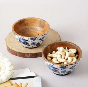 Cuenco de madera impreso, diseño antiguo decorativo rústico, opciones de logotipo personalizado, ensalada de frutas cuenco para servir, diseño Popular - Product Image 5